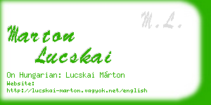 marton lucskai business card